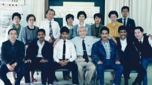 サウジアラビアからの留学生と共に。1989年 （中央が矢口）
